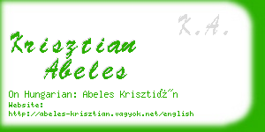 krisztian abeles business card